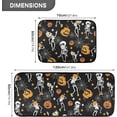 thumbnail image 2 of SKYSONIC Skeletons Pumpkin Spider Web Kitchen Rugs 2 Pieces, Funny Jack-o-Lantern Dancing Floor Mat Room Area Rug Washable Carpet Perfect for Living Room Bedroom Entryway, 2 of 7