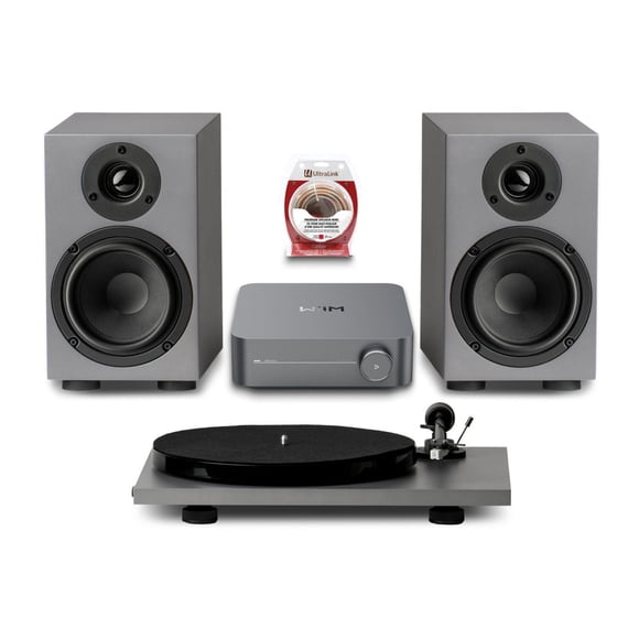Pro-Ject E1 Phono SE Turntable, Speaker Box 5 E And WiiM Amp Bundle (PJ97286718)