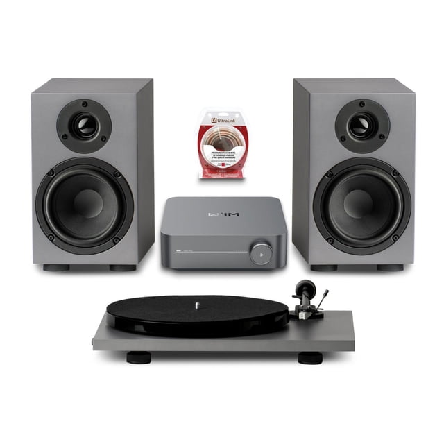 Pro-Ject E1 Phono SE Turntable, Speaker Box 5 E And WiiM Amp Bundle (PJ97286718)