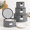 Gray-4 Piece Hard Shell Set for Plates, variant on 6-piece Storset | Plates Mugs & Wine Glasses Gray