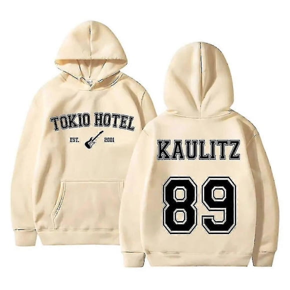 Chandails à Capuchon d'Hôtel Tokio Rock Band Pullovers Bill Kaulitz Print Chandail en Molleton Kaulitz 89 Chandail à Capuchon Y2k Mode Urbaine Chandails en Molleton d'Hôtel Tokio