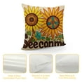 thumbnail image 4 of GOSMITH  Farmhouse Rustic Summer Flower Peace Love Sunshine Linen Throw Pillow Cover, Sunshine Lover Gifts for Home Room Bed Sofa Decorations Decor (18 x 18 Inch), 4 of 5
