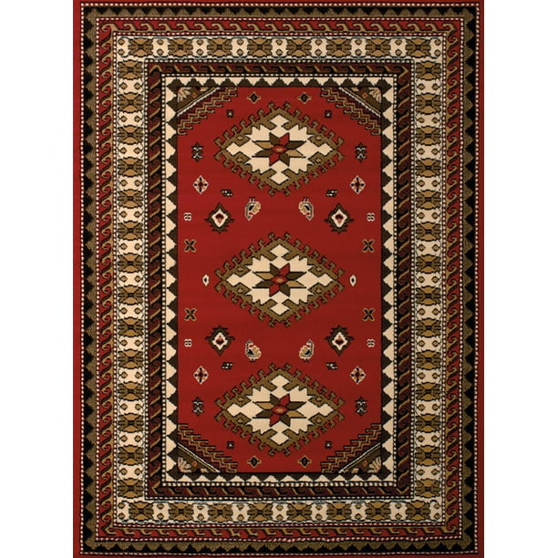United Weavers Area Rugs Dallas 85110230 Red Chevrons Traditional