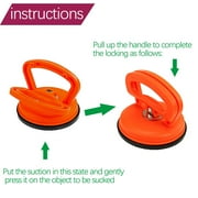 Car Dent Repair Suction Puller Tool | Paintless Dent Removal Kit | Plastic Suction Cup for Glass, Ceramics & Auto Body | Black/Orange | 1-Pack