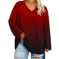 thumbnail image 2 of Bixock Plus Size Women Maternity Tops Long Sleeve Shirts V Neck Loose Casual Pregnant Blouse Soft Comfortable Daily Wear Maternity Clothings, 2 of 7