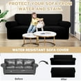thumbnail image 3 of Sanmadrola 100% Waterproof Sofa Cover Non Slip Couch Cover Stretch Slipcover Leakproof Couch Protector for Kids Dogs Cats Pets, Black, Chair, 3 of 12