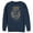 Navy Blue, variant on Men's Justice League Vintage Hero Collage Sweatshirt Black 2X Large