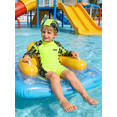 thumbnail image 2 of Tiny Cutey Toddler Boys Swimsuit Baby Long Sleeve Top Shorts Trunks Bathing Suit Set Swimwear Outfit with Hat for 18-24 Months, 2 of 8