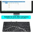 FOSA Spanish Keyboard USB Wired Keyboard Spanish 78 Keys Mini Portable