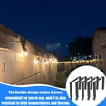 thumbnail image 4 of Adjustable Outdoor Light String Hooks for 3.2 - 6 inch Concrete Cinder Block Wall and Fences, 5 Pcs Metal No Drill String Light Hangers, Outside Hanging Rope Lights Cable Cord Holders Organizer, 4 of 5