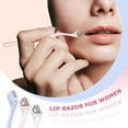 thumbnail image 4 of 6Pcs Eyebrow Razor Mini Eyebrow Razor Trimmer Female Face Shaver Lip Hair Remover with Precision Cover Small Shaver for Women Makeup Face Care Tools(Clear, Clear Purple, Light Blue), 4 of 7