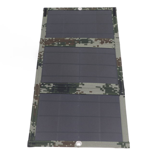 M Buder Panel Solar Plegable 21W Ligero Portátil Impermeable para Teléfono Cargador Solar Ideal para Senderismo Camping y Viajes (28 cm / 11 inches)