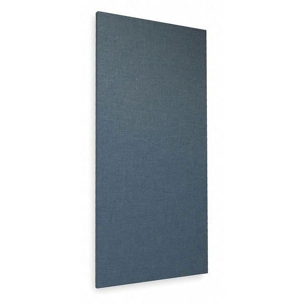 Acoustic Panel, 0.75 NRC, Fabric Faced Fiberglass, 24 in W, 4 ft L, 1 in Thick, Blue