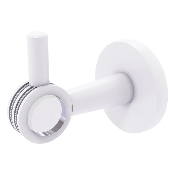 Clearview Collection Robe Hook - Matte White / Dotted