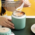 thumbnail image 6 of Yhmxh Insulated Food Container 400ml Soup Thermo for Hot Food, Stainless Steel Vacuum Lunch Box with Spoon, Adult Thermo Portable with Handle for Office Supplie  (White), 6 of 11