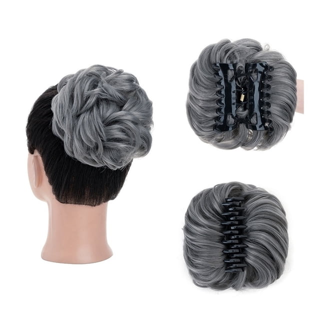 Pince à Cheveux Chignon Ondulé Extensions de Cheveux Synthétiques Chignon Décoiffé