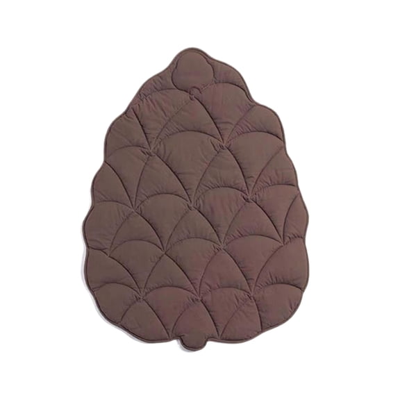 Wosthever Manta plegable para mascotas, estera de hojas suave y cómoda, colchón para perrera, sofá cama para perros, lavable a máquina Decoración del hogar marrón 98*123cm
