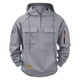 thumbnail image 1 of Dolkfu Sudadera con capucha de color sólido para hombre, sudadera de fitness con cuarto de cremallera y múltiples bolsillos, ropa deportiva para hombre XXXXXL, 1 of 2