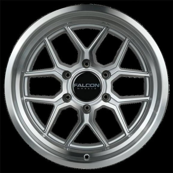 Falcon Wheels 17 x 9 in. TX1 Apollo Series Cast Aluminum Wheel, Full Silver with Machined Face