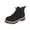 Black, variant on Black Women Boots Cowboy Low Heel Ankle Western Non Slip Lace up Round Toe Boots Woman Shoes 36