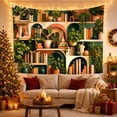 thumbnail image 3 of Botanical Bookshelf in Arched Shelving, Cozy Maximalist for Book Lovers, Nature-Inspired Decor, Housewarming Gift, Tapestry Wall Hanging for Home Library and Study Room, 3 of 7