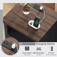 thumbnail image 2 of VanAcc Nightstand with Charging Station,Farmhouse End Table with Two Drawer,Side Tables with Outlets for Bedroom, Living Room, Closet, Two Deep Grey, 2 of 5