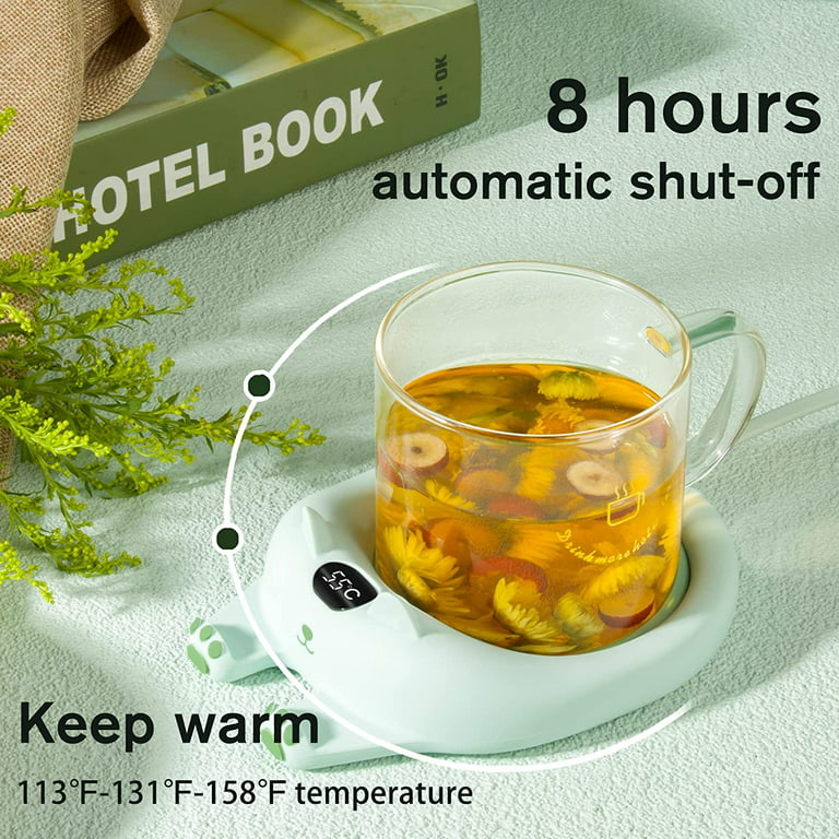  PUSEE Mug Warmer,Coffee Warmer for Desk Candle Warmer Auto Shut  Off,Coffee Cup Warmer with 3 Temp Settings,Electric Beverage Warmer Plate  for Coffee,Tea,Water Milk and Cocoa(Not Include Cup): Home & Kitchen