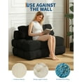 thumbnail image 6 of Ataucjin 3-in-1 Folding Sofa Bed, Portable Folding Sofa Bed，Convertible Sleeper with Pillow & Back Support, No Assembly Required Compact Floor Lounge for Living Room, Bedroom, Guest Room, Double, 6 of 7