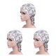 thumbnail image 2 of Guardurnaity Pañuelo para la cabeza, gorro de quimio, turbante elástico de alta para mujer, gorro de algodón, bufanda preatada, Type4 NO4, 2 of 6