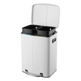 thumbnail image 4 of happimess Marco Rectangular 10.6-Gallon Double Bucket Trash Can with Soft-Close Lid, Cotton White, HPM1005C, 4 of 10