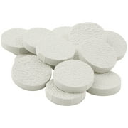 Super Sliders 1 Round Self Stick Anti-Slip Furniture Gripper Plastic Beige, 16 Pack