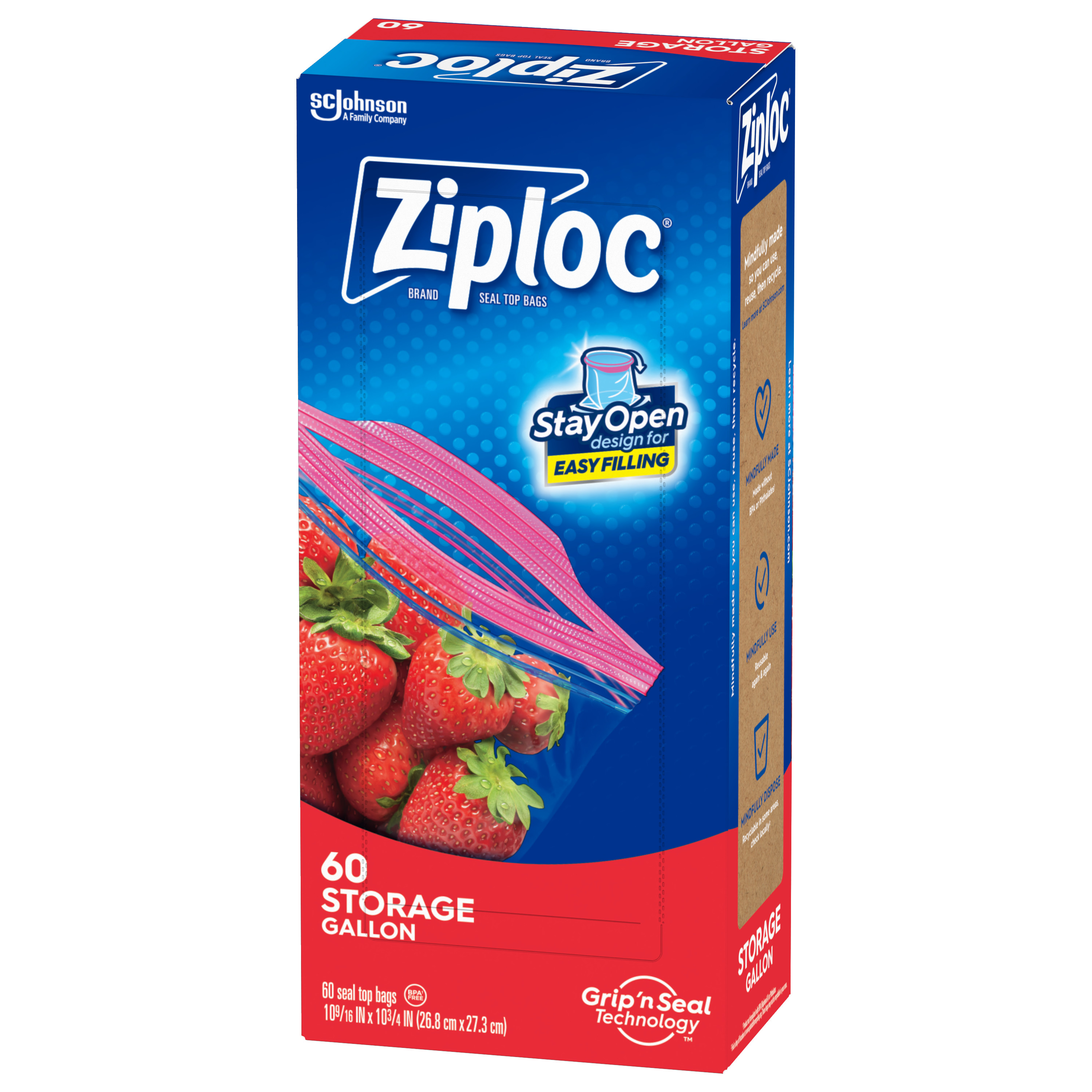 Ziploc® Brand Gallon Storage Bags with Stay Open Technology, 60 Count - image 15 of 19