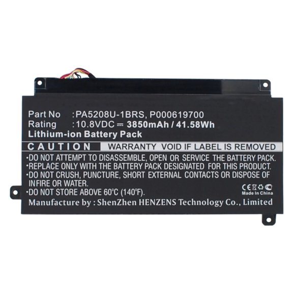 Batteries N Accessories BNA-WB-P4647 Laptops Battery - Li-Pol, 10.8V, 3850 mAh, Ultra High Capacity Battery - Replacement for Toshiba P000619700 Battery