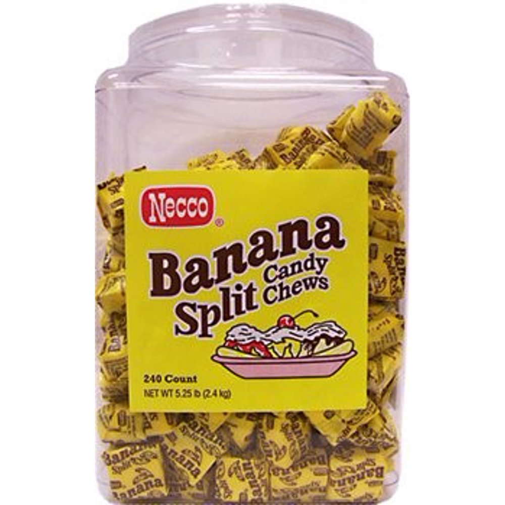 Necco, Banana Split Candy Chews, 5.25 Lb, 240 Ct