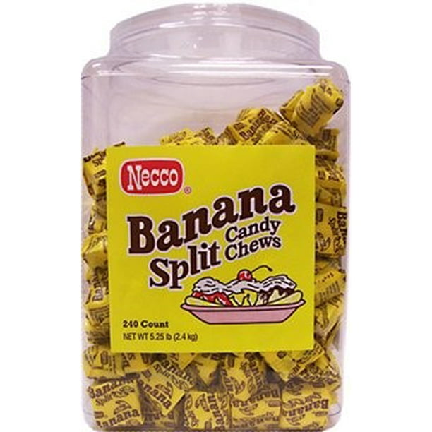 Necco, Banana Split Candy Chews, 5.25 Lb, 240 Ct