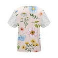 thumbnail image 5 of Aloohaidyvio Tops for Women,Women Fashion Top Summer Fold Printed Regular Women Short Sleeves V Neck Button, 5 of 5