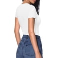 thumbnail image 5 of Zeagoo Women's Deep V Neck T-Shirt Summer Short Sleeve Slim Fitted Stretchy Basic Casual Tops, 5 of 6