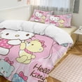 thumbnail image 6 of Hello Kitty 3-Piece Comforter Set for Bedroom, Hello Kitty Bedding Set for Kids Adults, Soft Microfiber Duvet Cover Set with Zipper Closure, 1 Duvet Cover + 2 Pillow Covers, 6 of 8
