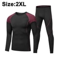 thumbnail image 1 of Ropa interior térmica para hombres, capa base con forro polar aislado superior e inferior conjunto para clima frío, 1 of 8