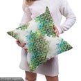 thumbnail image 5 of Ambesonne Geometric Fabric by the Yard Upholstery, Repeating Rectangles Plot, 2 Yards, Lime Green and Sea Blue, 5 of 5
