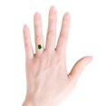 thumbnail image 4 of ANGARA Lab Grown 1.25 Ct Cushion Emerald Ring with Lab Diamond Accents for Women in 14K Yellow Gold (Size-8x6mm) | May Birthstone, Anniversary, Jewelry Gift for Women | Lab-Grown Emerald Ring, 4 of 8