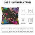 thumbnail image 5 of GOSMITH Throw Abstract Graffiti Pillow Cover Colorful Neon Paint Splatters on Black Square Decorative Throw Pillow Cushion Case for Home Couch Living Room Bed Sofa Car Pillowcase, 5 of 5