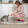 thumbnail image 4 of Boho Light Blue Carpet Rugs and Mats Non Skid Washable Absorbent Microfiber Soft Kitchen Mat for Floor Set Of 2 Decor Stain Resistant 17"x47"+17"x30", 4 of 7