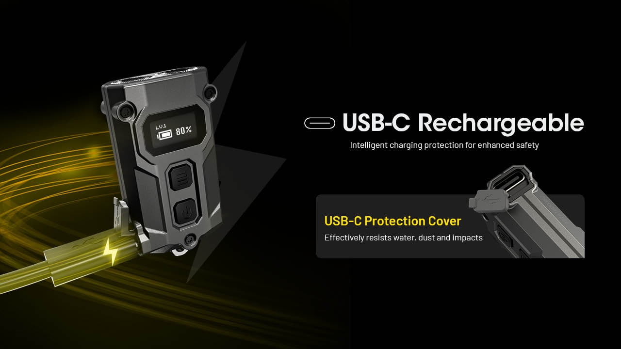 Nitecore TINI 3 600 Lumen Multi-Color Rechargeable Keychain Flashlight (Orange) + Nitecore Sticker