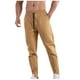 thumbnail image 1 of Pantalones largos de moda para hombre, casuales, de color sólido, con bolsillos y cintura elástica, pantalones cargo casuales para hombre., 1 of 3
