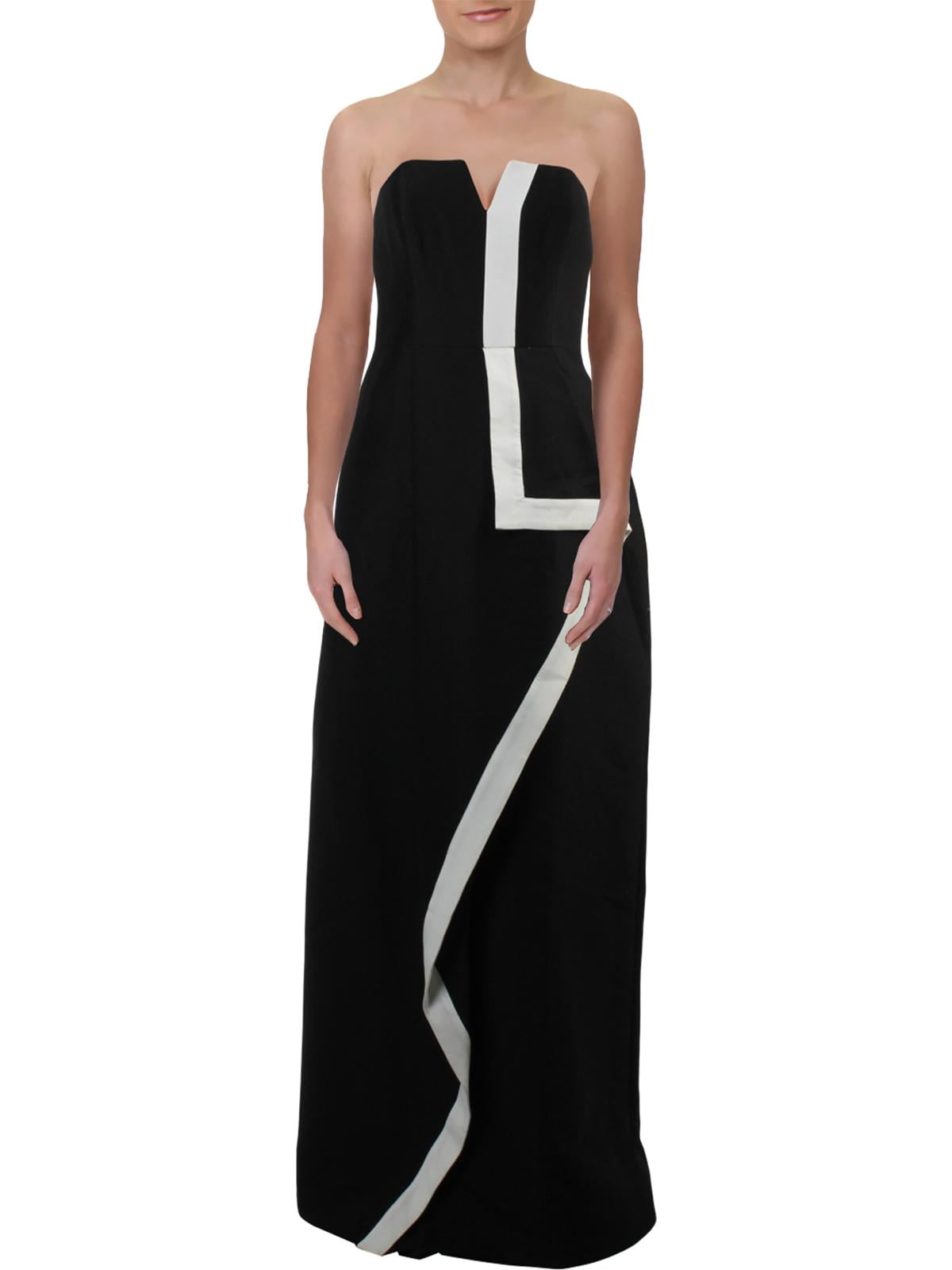 halston heritage strapless gown
