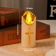 thumbnail image 1 of D Led Flameless Electronic Candle With Timer, Battery Operated Fake Wax Pillar Light, Realistic Flickering For Home Decor, 1 of 6