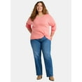 thumbnail image 4 of Terra & Sky Women’s Plus Size Double-Knit Twist Sweater, Sizes 0X-5X, 4 of 5