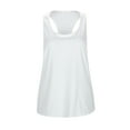 thumbnail image 7 of Workout Tank Tops Woman Loose Fit Sleeveless Backless Yoga Running Exercise Gym Vest White Basic Fitted Summer Clothes XL, 7 of 7