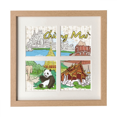 thumbnail image 1 of Thailand Chiang Mai Panda Temple Frame Wall Tabletop Display 4 Openings Picture, 1 of 3